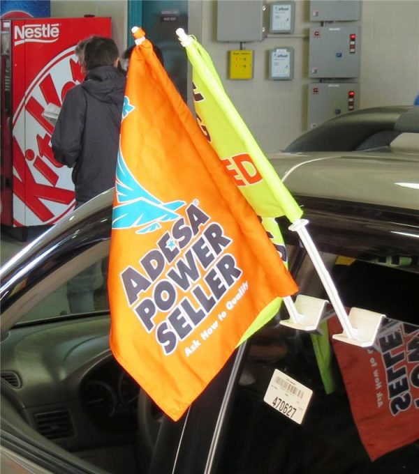 custom car window flags