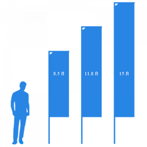 custom rectangle flag size