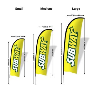 feather flag size