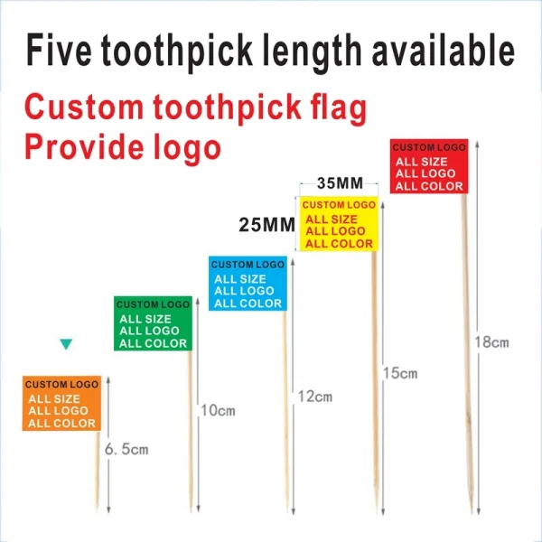 toothpick flag size